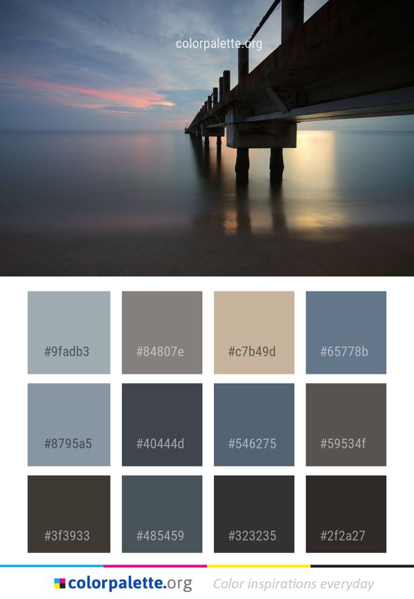 Body Of Water Reflection Sea Color Palette