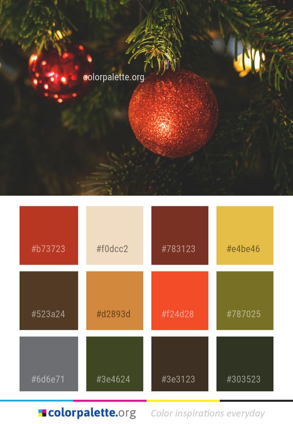 Christmas Decoration Lighting Color Palette