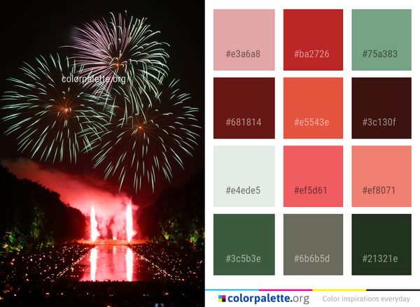 Fireworks Event Sky Color Palette