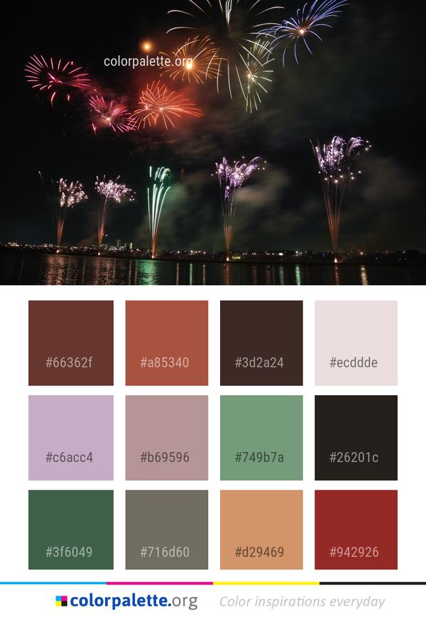 Fireworks Event Sky Color Palette