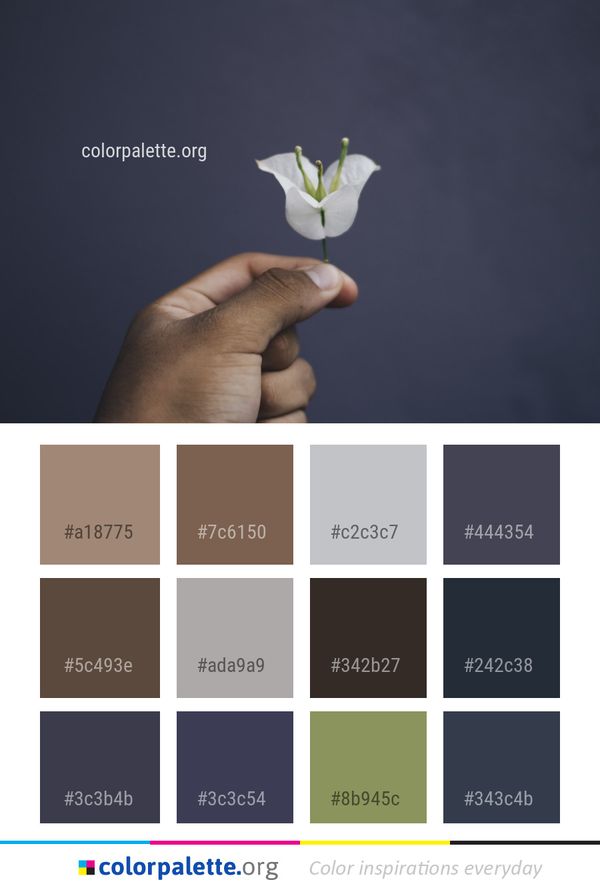 Flower Hand Plant Color Palette
