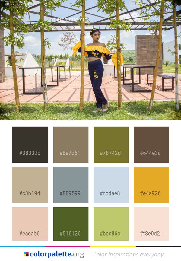 Green Yellow Public Space Color Palette