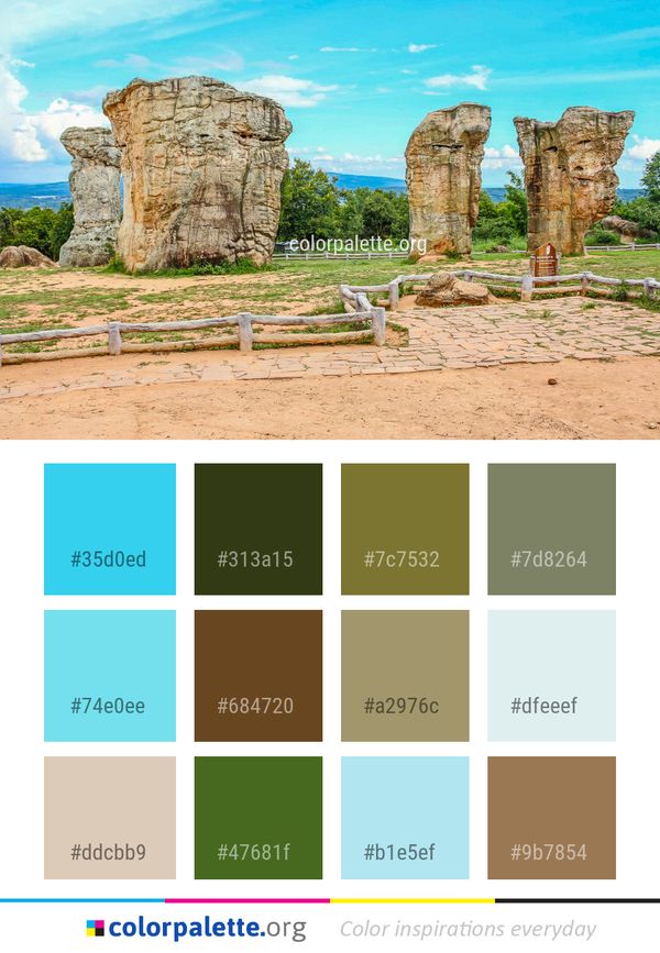 Historic Site Archaeological Ruins Color Palette