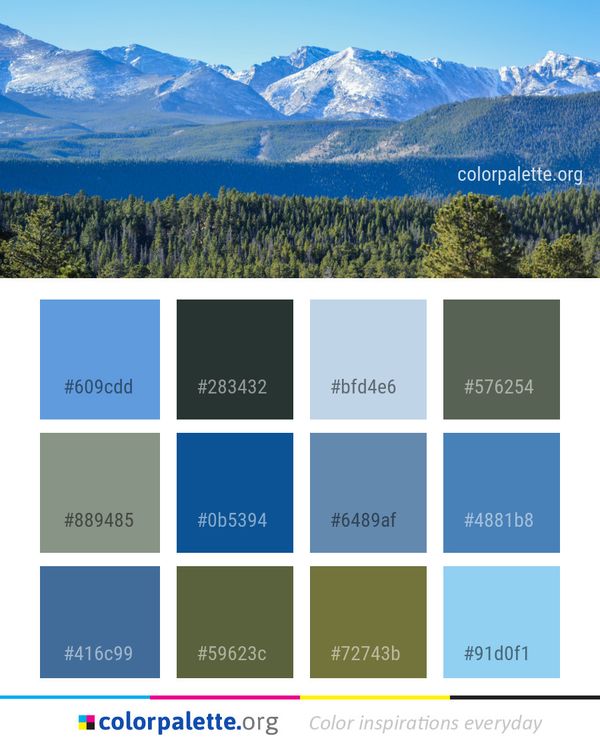 Mountainous Landforms Mountain Wilderness Color Palette