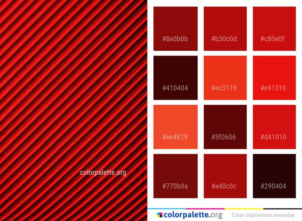 Red Orange Line Color Palette
