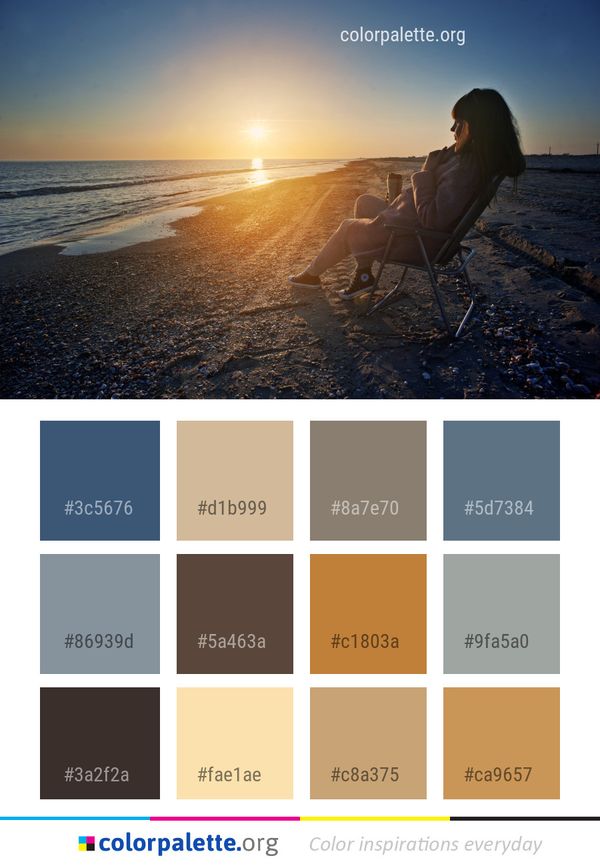 Sea Horizon Body Of Water Color Palette