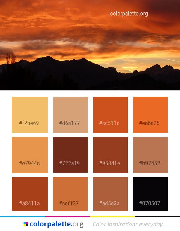 Sky Afterglow Red At Morning Color Palette