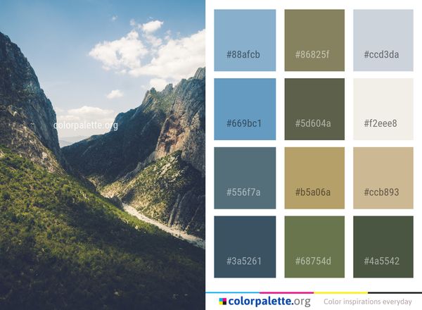 Sky Mountainous Landforms Mountain Color Palette