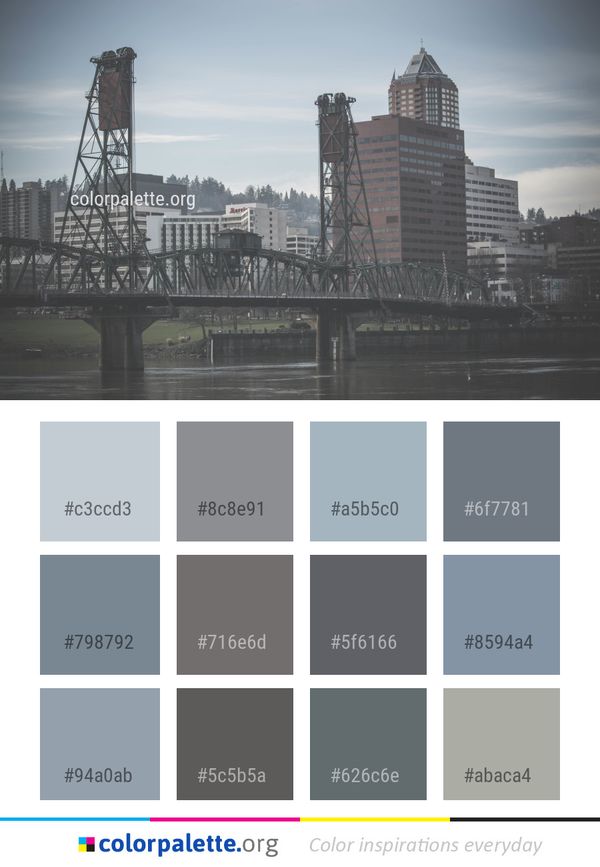 Skyline Landmark Bridge Color Palette