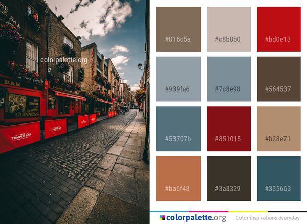 Town Urban Area Lane Color Palette