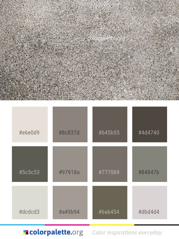 Black And White Road Surface Gravel Color Palette