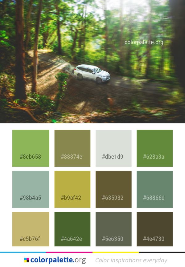 Car Nature Green Color Palette