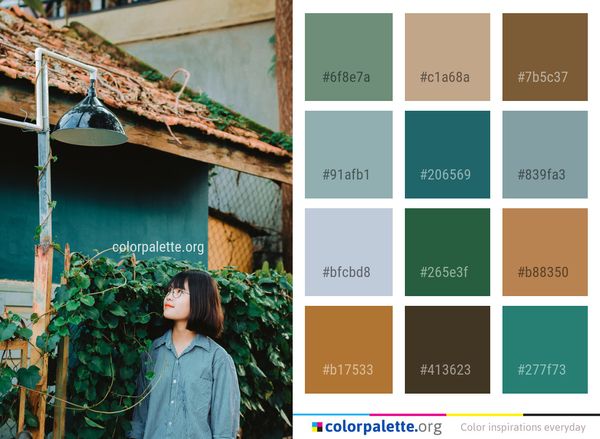 Green Girl Flower Color Palette