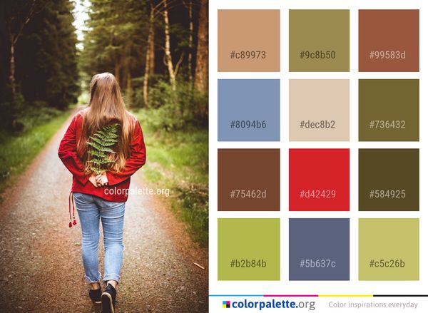 Hair Red Clothing Color Palette