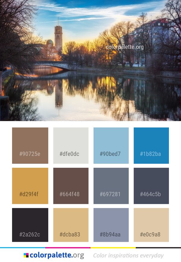 Reflection Waterway Water Color Palette