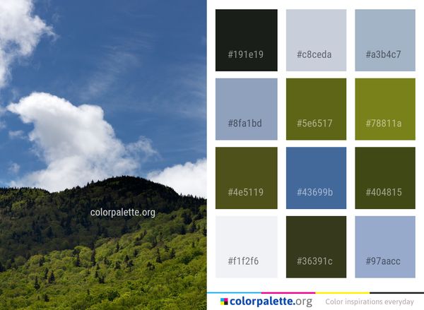 Sky Cloud Highland Color Palette