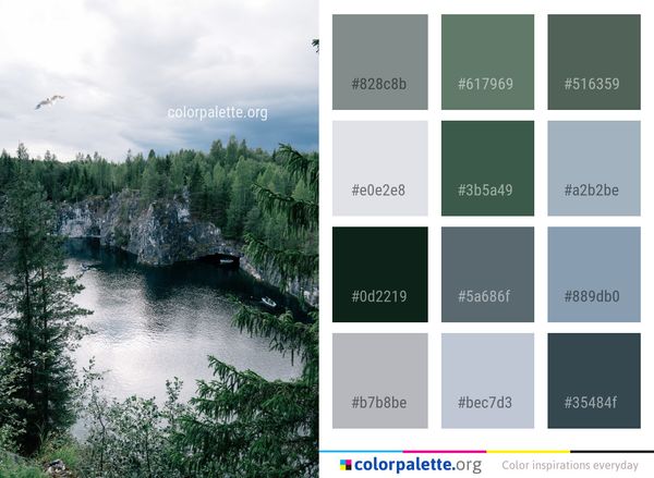 Water Nature Vegetation Color Palette
