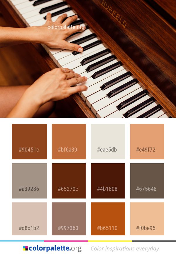 Piano Musical Instrument Keyboard Color Palette