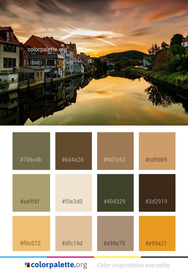 Reflection Sky Waterway Color Palette