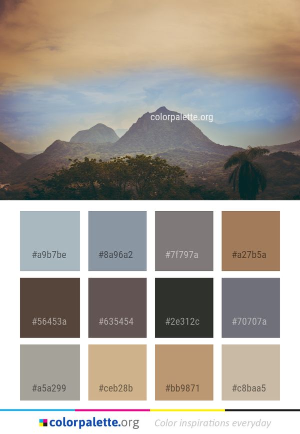 Sky Mountainous Landforms Mountain Color Palette