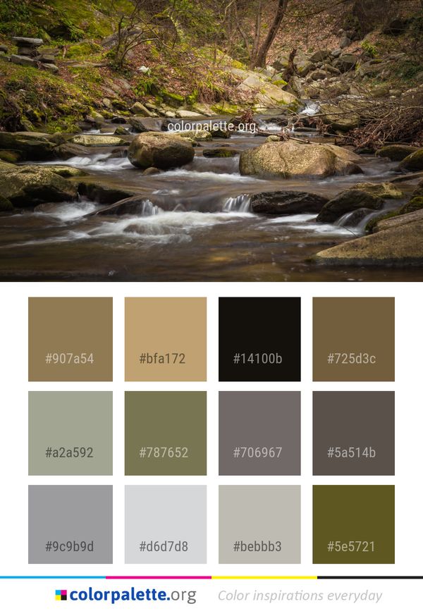 Water Stream Nature Color Palette