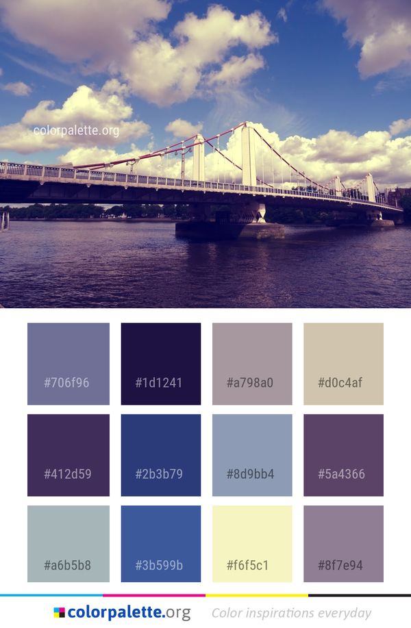 Bridge Cloud Sky Color Palette