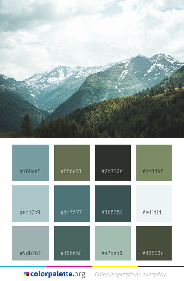 Mountainous Landforms Mountain Range Color Palette