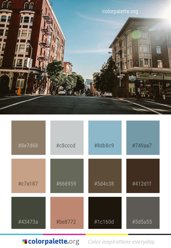 Road Car Urban Area Color Palette