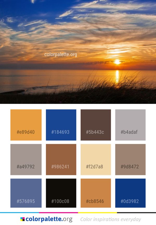 Sky Horizon Sunset Color Palette