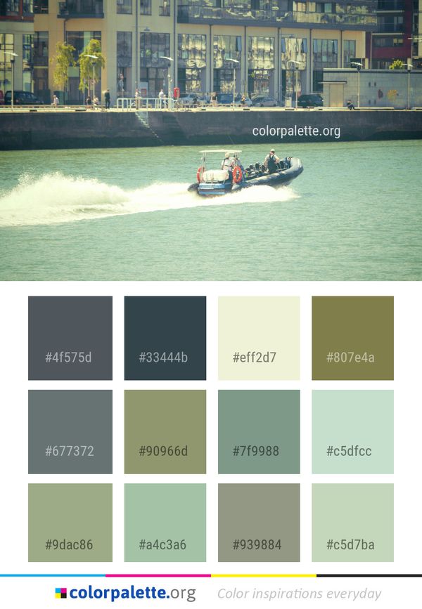 Waterway Water Transportation Color Palette