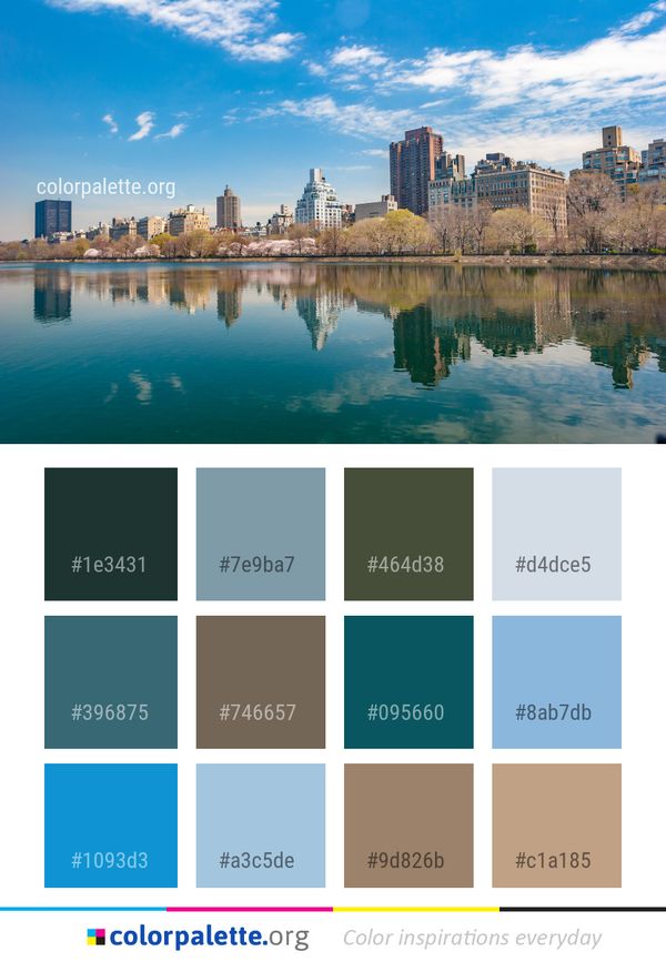 Reflection Skyline City Color Palette