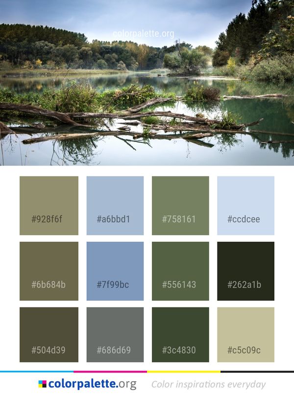 Reflection Water Nature Color Palette