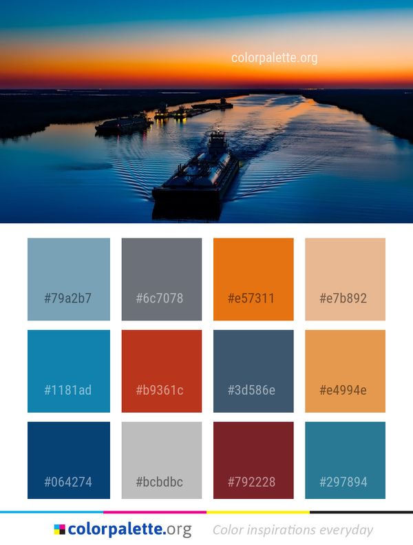 Reflection Water Sea Color Palette