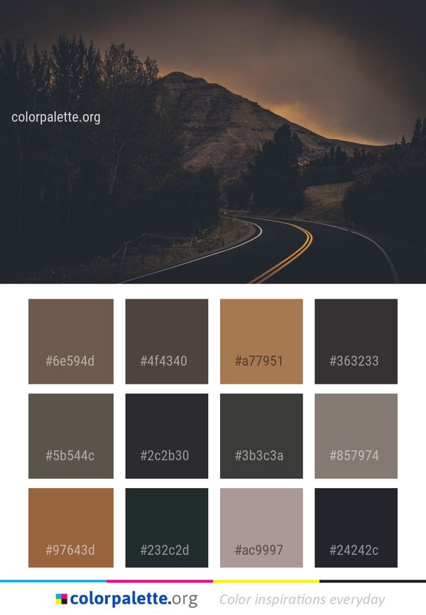 Sky Nature Road Color Palette