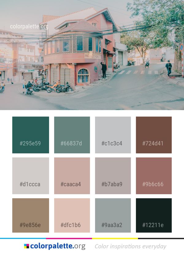 Town Residential Area Neighbourhood Color Palette