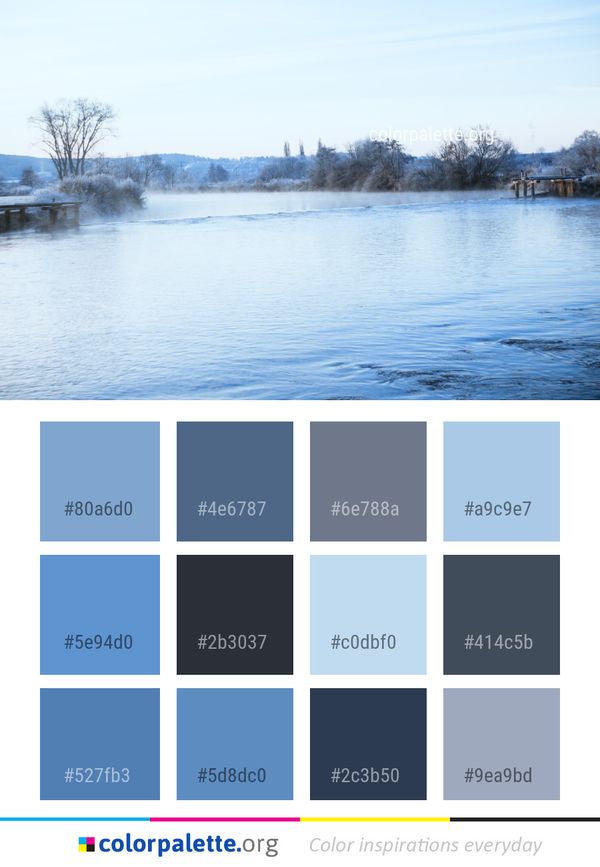 Water Nature Reflection Color Palette