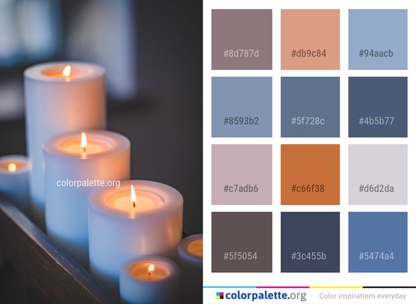 Candle Wax Lighting Color Palette