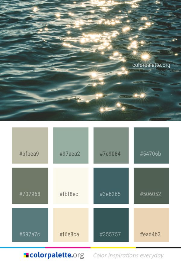 Water Reflection Body Of Color Palette