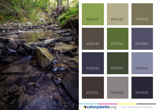 Water Stream Nature Color Palette