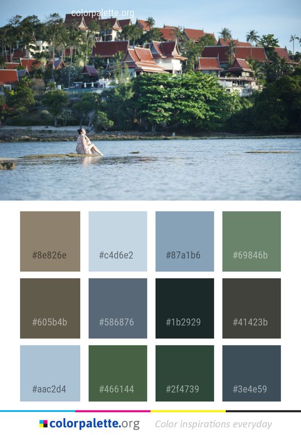Water Waterway Body Of Color Palette