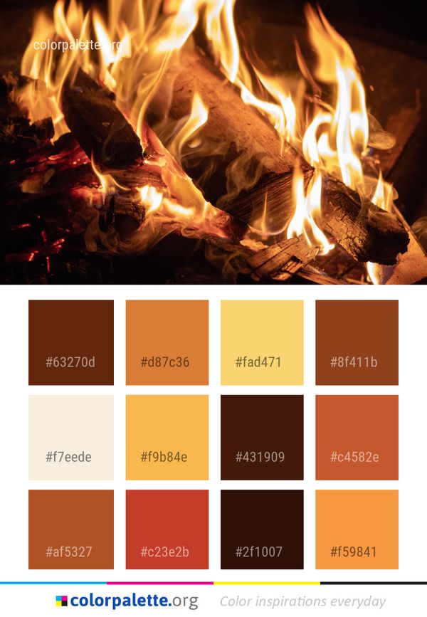 Fire Flame Heat Color Palette