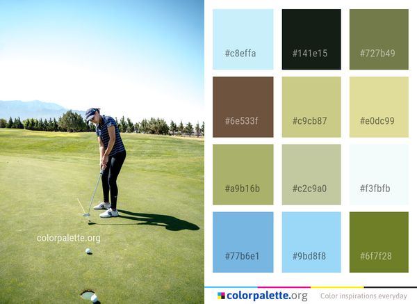 Golf Golfer Course Color Palette