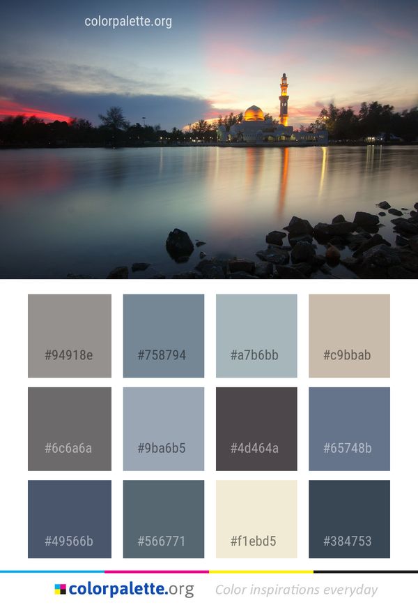 Reflection Sky Nature Color Palette