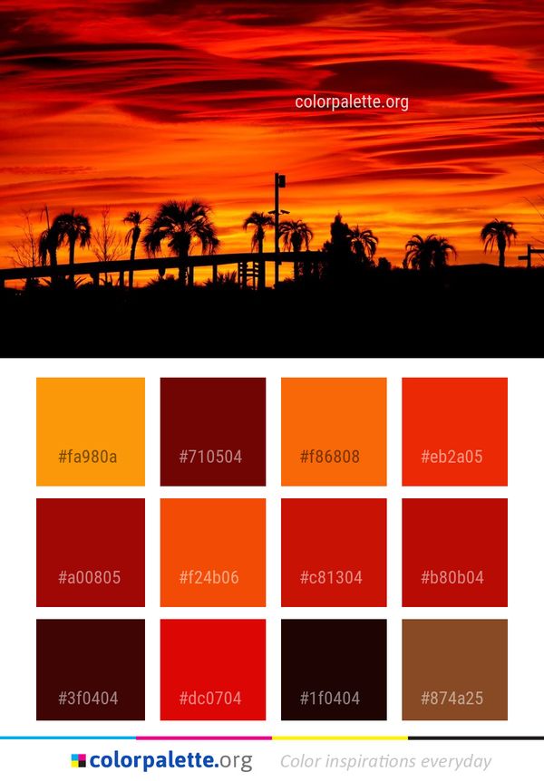 Sky Sunset Afterglow Color Palette