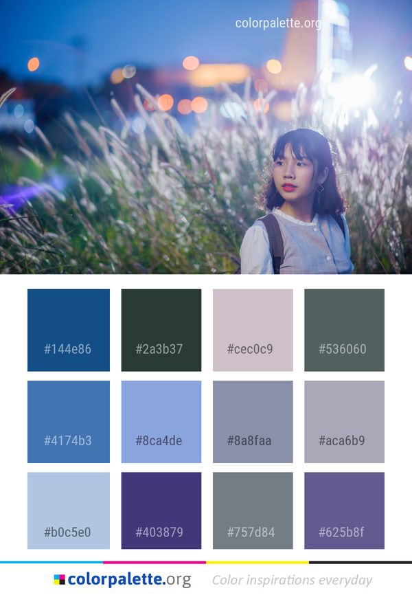 Blue Plant Purple Color Palette