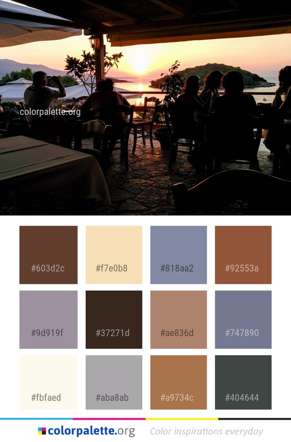 Evening Reflection Restaurant Color Palette