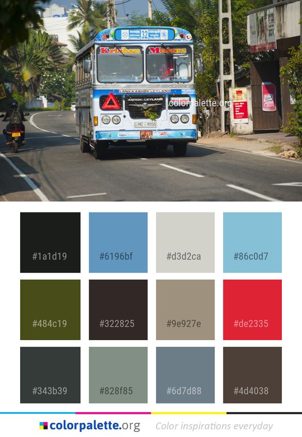 Motor Vehicle Transport Color Palette