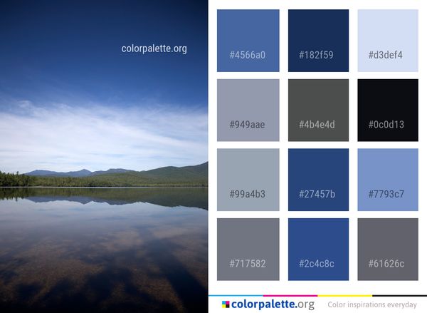 Reflection Sky Water Color Palette