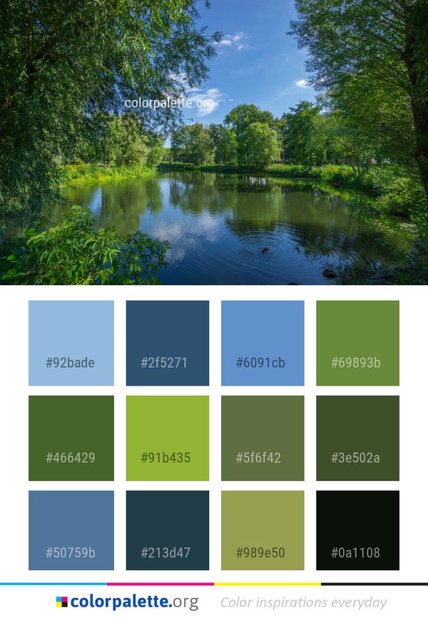 Reflection Waterway Water Color Palette