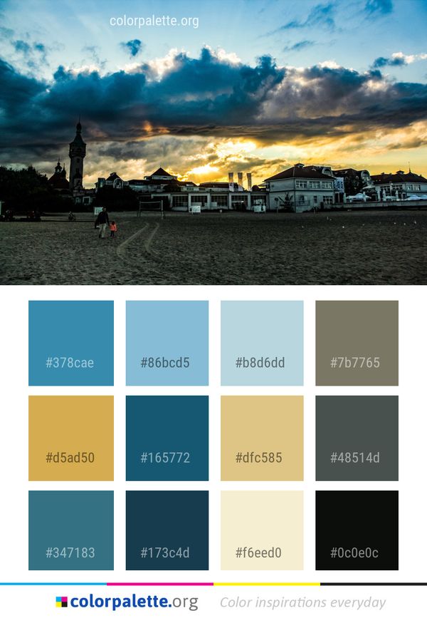 Sky Cloud Sunset Color Palette